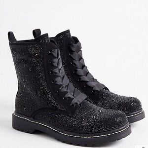 Betsey Johnston & Torrid Bedazzled Combat Boot 😍